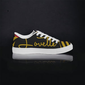 Ladies | Lovette First Edition Low Tops (Black - Gold)