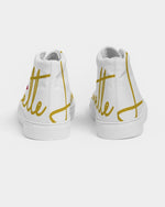Load image into Gallery viewer, Ladies | Lovette First Edition High Tops (White - Gold)
