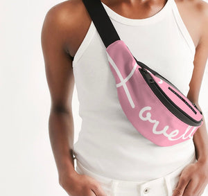 Lovette Sling Bag (Pink-White)