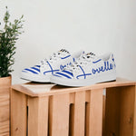 Load image into Gallery viewer, Ladies | Lovette First Edition Low Tops (White - Blue)
