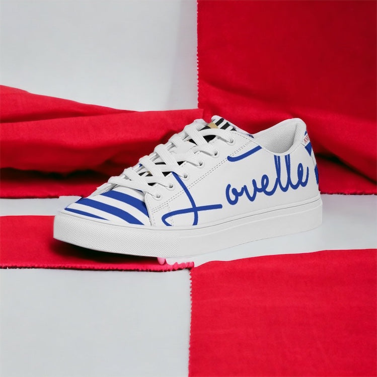 Ladies | Lovette First Edition Low Tops (White - Blue)