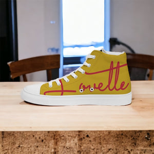 Ladies | Lovette First Edition High Tops (Mustard Yellow - Red)