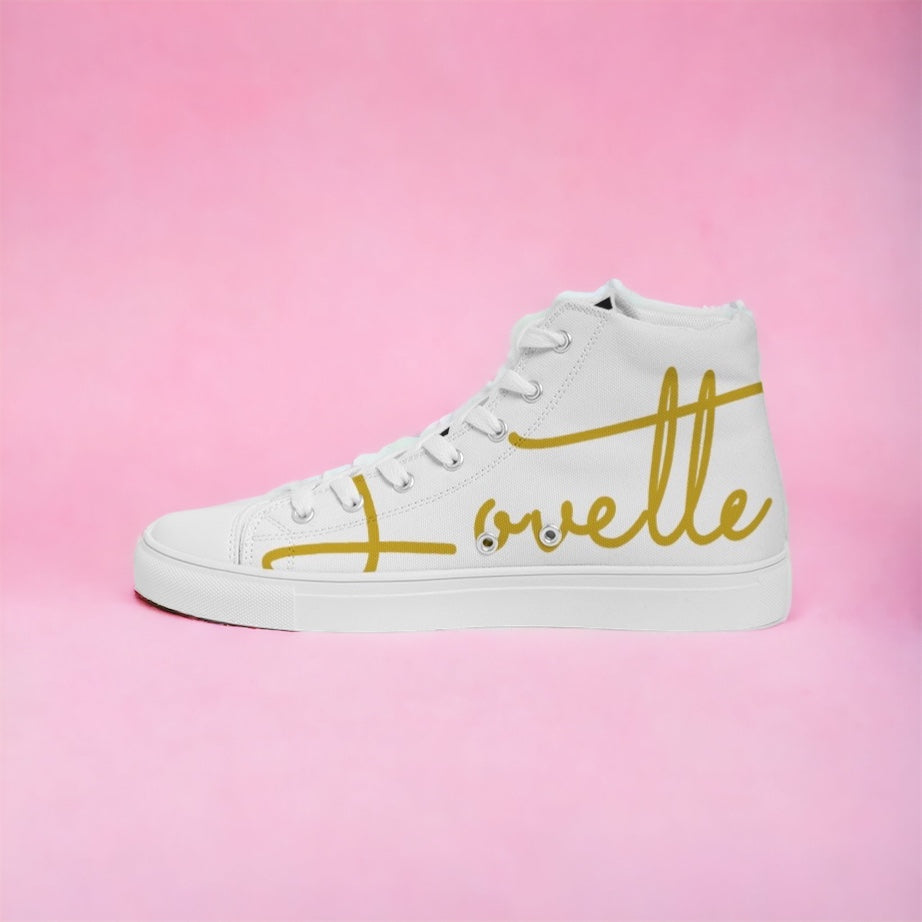 Ladies | Lovette First Edition High Tops (White - Gold)