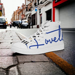Load image into Gallery viewer, Ladies | Lovette First Edition High Tops (White - Blue)
