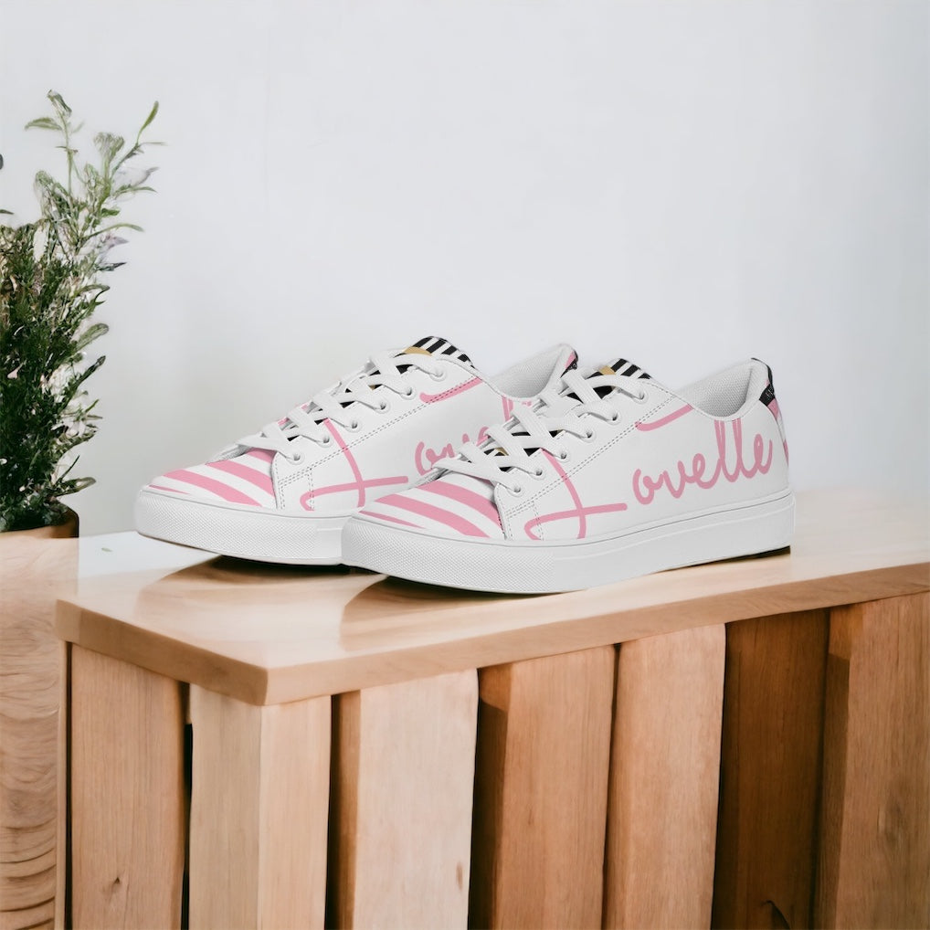Gentlemens | Lovette First Edition Low Tops (White - Pink)