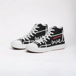 Load image into Gallery viewer, Mens’ Lovette High Top Sneakers (Black - White)
