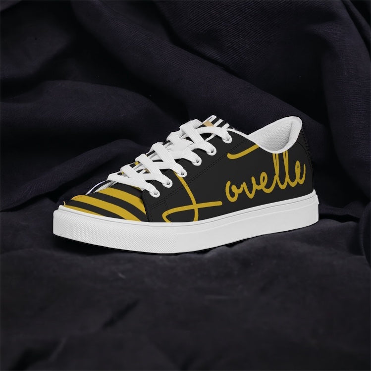 Ladies | Lovette First Edition Low Tops (Black - Gold)