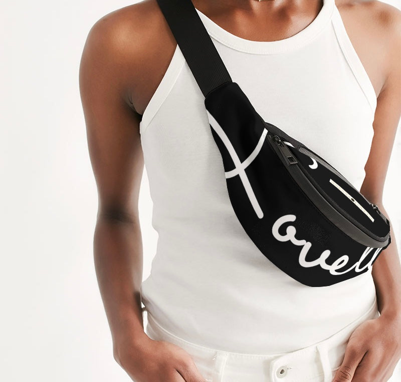 Lovette Sling Bag (Black-White)