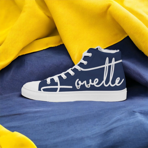 Ladies | Lovette First Edition High Tops (Navy Blue - White)