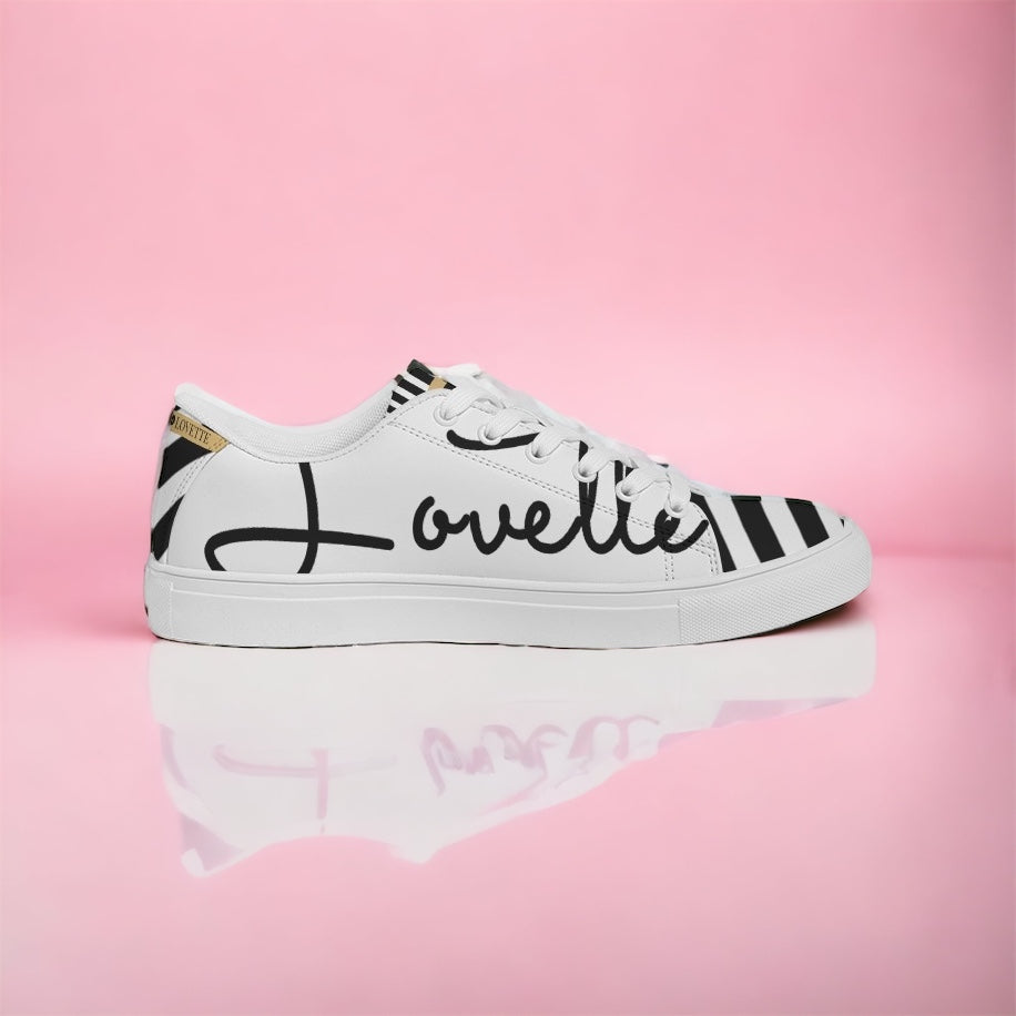 Ladies | Lovette First Edition Low Tops (White - Black)