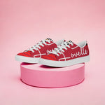 Load image into Gallery viewer, Women’s Lovette Low Tops (Red - White)
