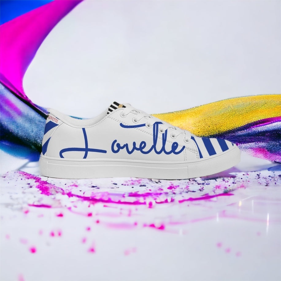 Ladies | Lovette First Edition Low Tops (White - Blue)