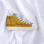 Load image into Gallery viewer, Ladies | Lovette First Edition High Tops (Mustard Yellow - Red)
