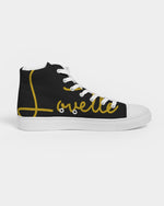 Load image into Gallery viewer, Mens’ Lovette High Top Sneakers (Black - Gold)
