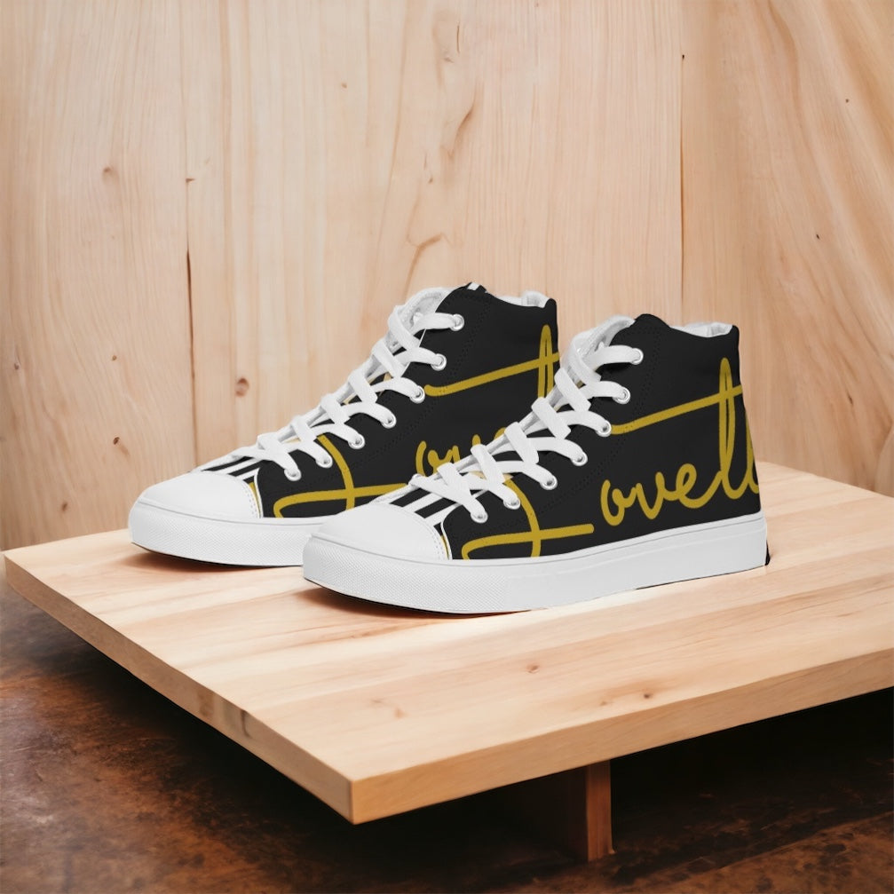 Ladies | Lovette First Edition High Tops (Black - Gold)