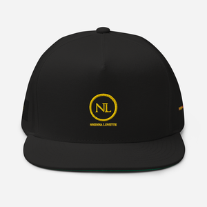 NL NNENNA LOVETTE FLAT BILL HAT (black/gold)