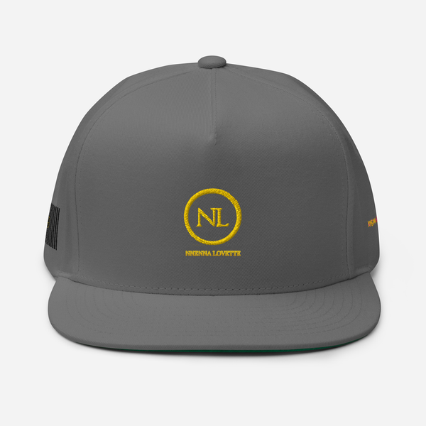 NL NNENNA LOVETTE FLAT BILL HAT (grey/gold)