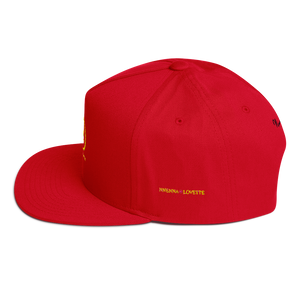 NL NNENNA LOVETTE FLAT BILL HAT (red/gold)