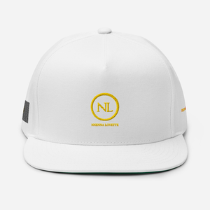 NL NNENNA LOVETTE FLAT BILL HAT (white/gold)